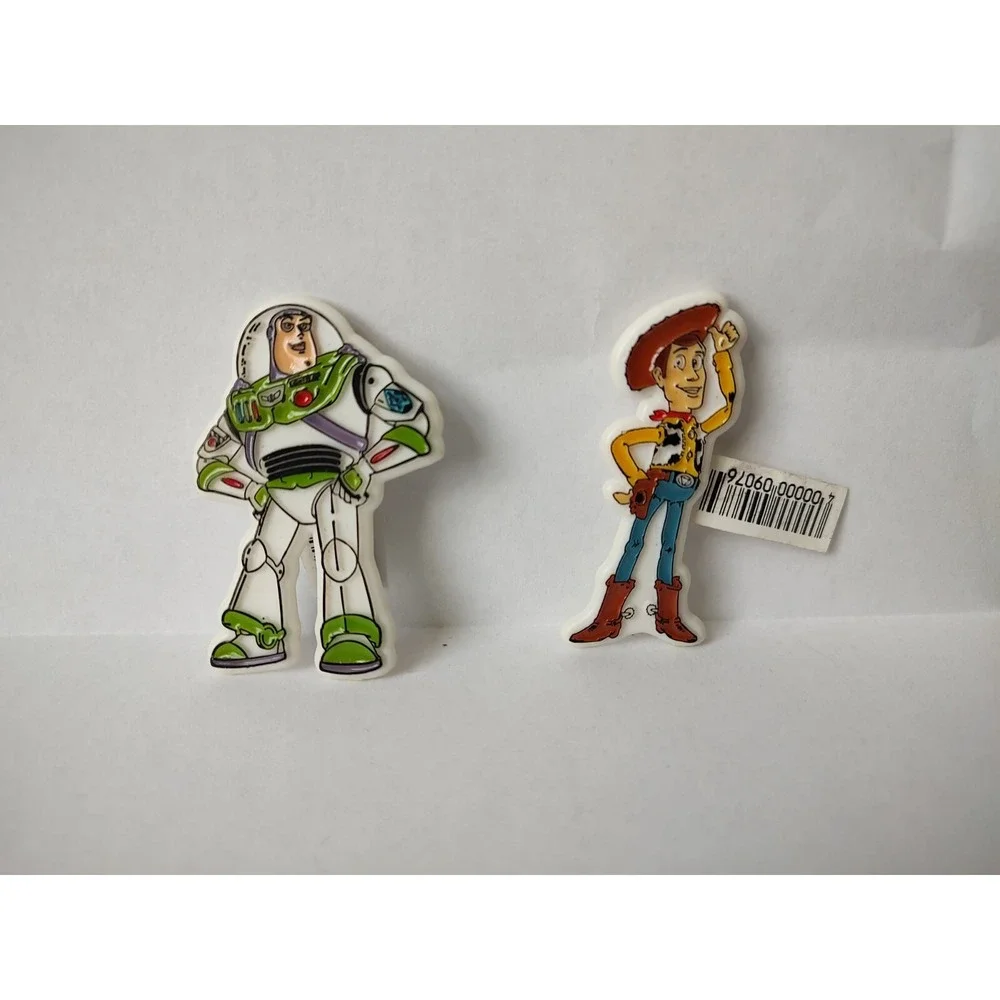 Vintage Disney large plastic pin pair Buzz Woody Toy Story